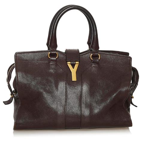 Yves Saint Laurent YSL Ligne Y Cabas Medium Satchel 